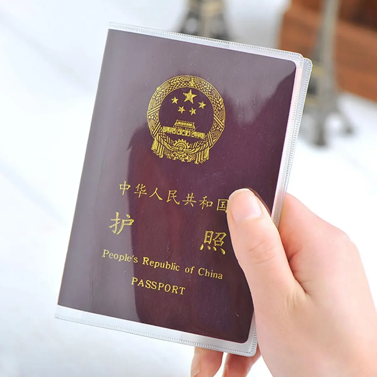 5 pièces couverture de passeport transparente protection contre la saleté pvc clair porte-passeport porte-carte étui pour carte de crédit passeport protéger