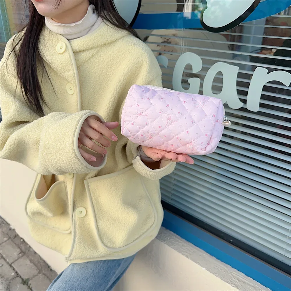 sac à cosmétiques imprimé dessin animé mignon pour femmes, trousse de maquillage portable pour dames, sacs de rangement de voyage, pochette décontractée pour femmes, sacs à main