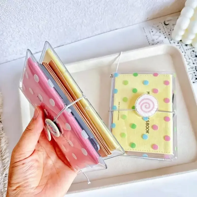 porte-passeport imprimé à pois, 1 pièce, avec bande élastique transparente, housse de passeport portable, étui de protection transparent pour passeport
