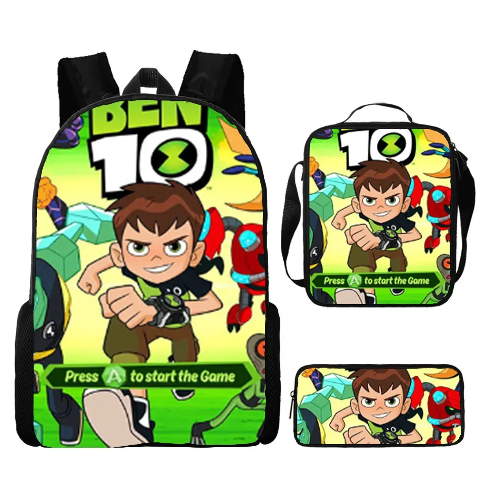 sac à dos hacker pour adolescents ben 10, sac à dos pour étudiants, sac à dos de dessin animé, sac à bandoulière pour stylos