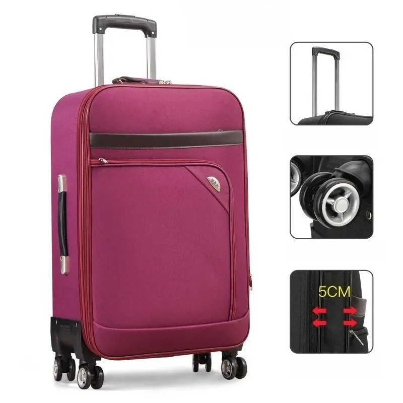 valise de voyage d'affaires pour bagages de 20 à 20 pouces, bagage à main en tissu extensible pour voyage d'affaires, mot de passe, boîtier de chariot 캐