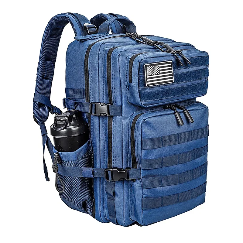 sacs à dos tactiques d'extérieur 45l, sac de sport d'athlète de grande capacité pour fitness, sport, entraînement, randonnée, avec porte-bouteille