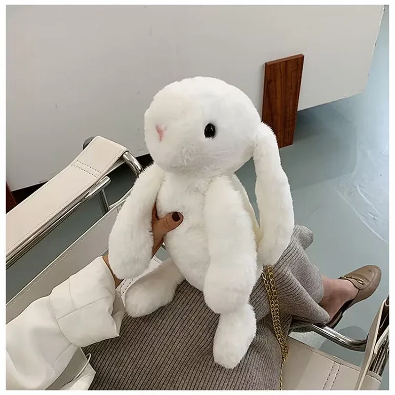 sac à dos de poupée en peluche, mignon sac à bandoulière en chaîne pour fille, sacoche à épaule simple douce, sac à dos de voyage
