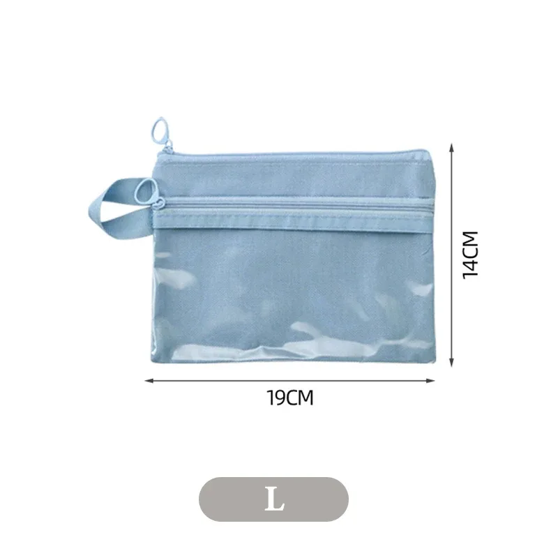 sac de rangement transparent simple, portable de voyage, étanche, double couche, pochette de toilette à fermeture éclair, câble de données, carte de bijoux, maquillage