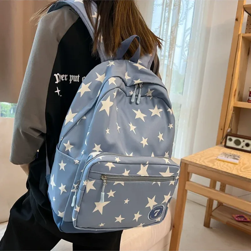 sac à dos étoile pour femmes et hommes, 17 pouces, sac à dos pour ordinateur portable, sac d'université, mignon sac à dos de voyage pour étudiant, sac à livres décontracté pour la rentrée scolaire