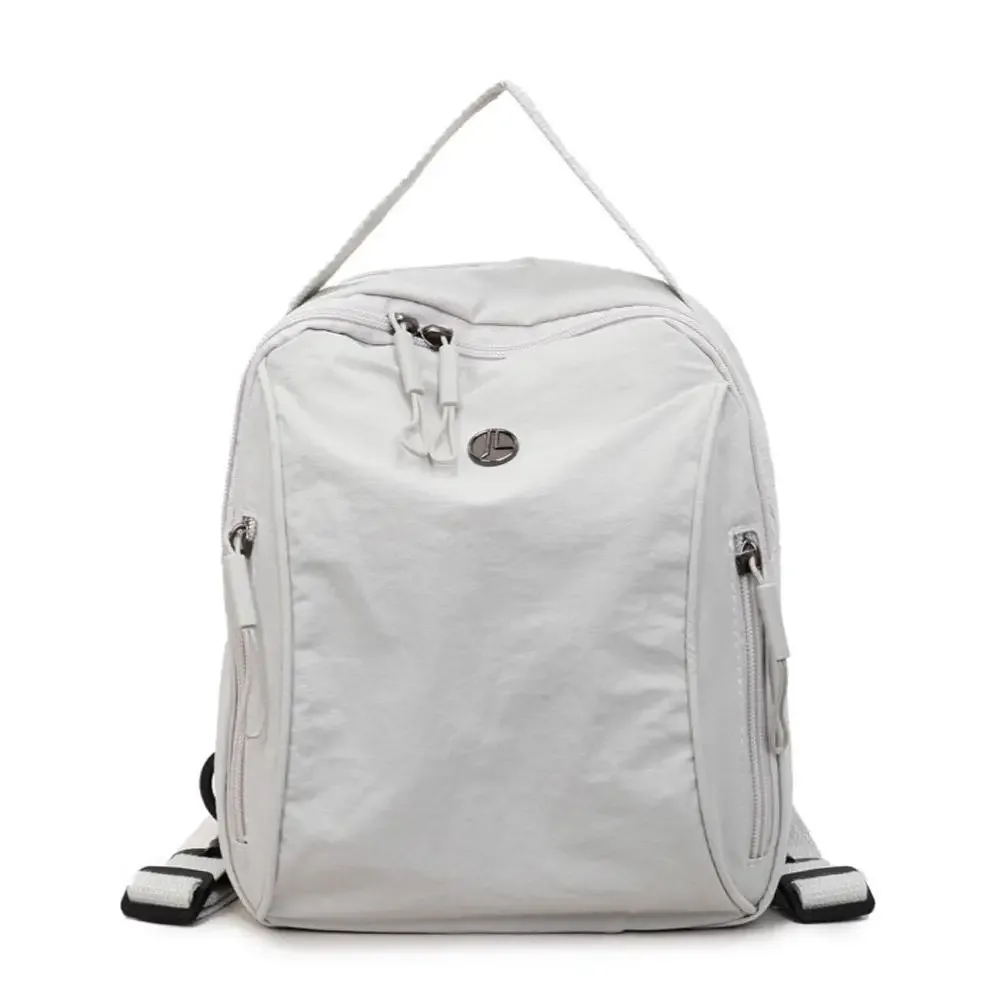 sac à dos en nylon froissé pour femmes, petit sac à bandoulière imperméable, léger, multi-poches, sac de voyage à bandoulière pour dames