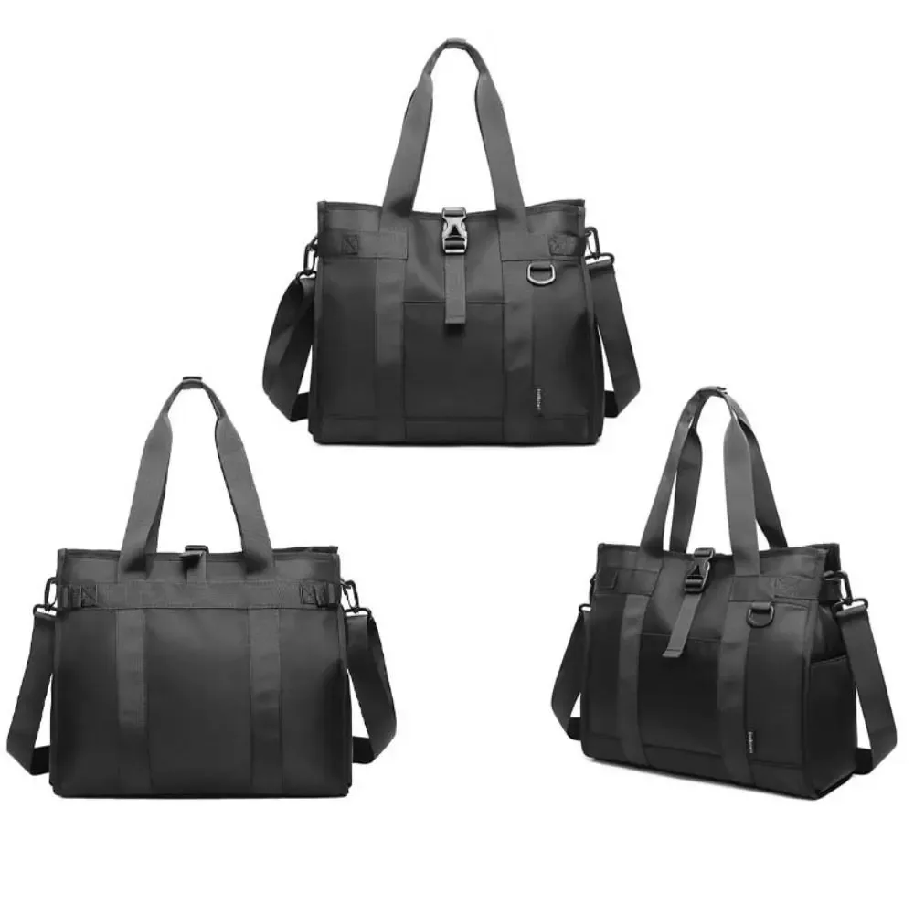 sac à main oxford de grande capacité, couleur unie, multifonctionnel, pour homme, sac à bandoulière oxford portable et imperméable