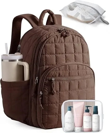 bagsmart sac à dos femme grande capacité sac à dos de voyage simple femme sacs école collège sac à dos pour ordinateur portable pour les filles