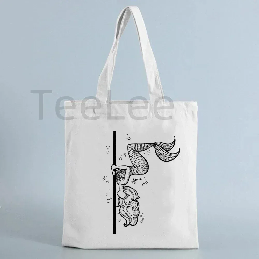 sac fourre-tout drôle de pôle danse, sacs licorne kawaii avec livraison gratuite, sac de shopping réutilisable, fourre-tout en toile animale, sacs à main à la mode, cadeau