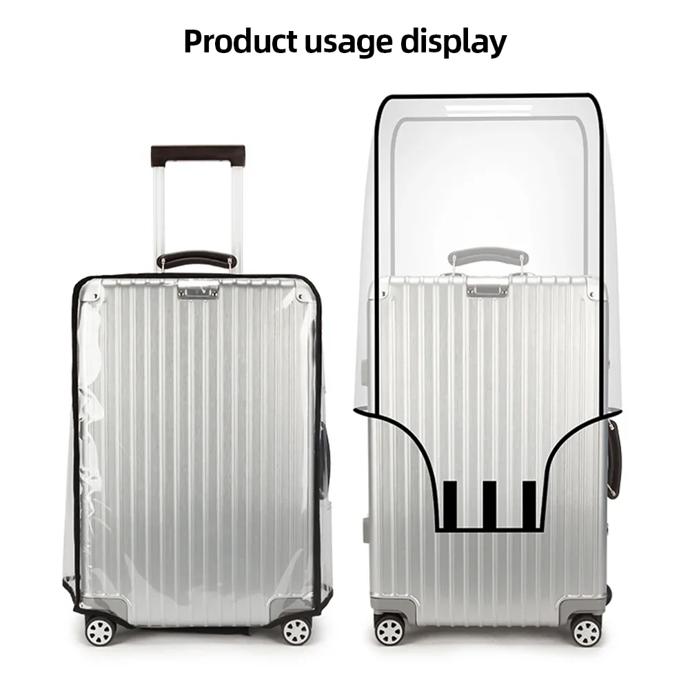 housse de protection transparente pour valise de 18 à 30 pouces, protection transparente pour bagages de voyage, accessoires de voyage en pvc imperméables pour valises à roulettes
