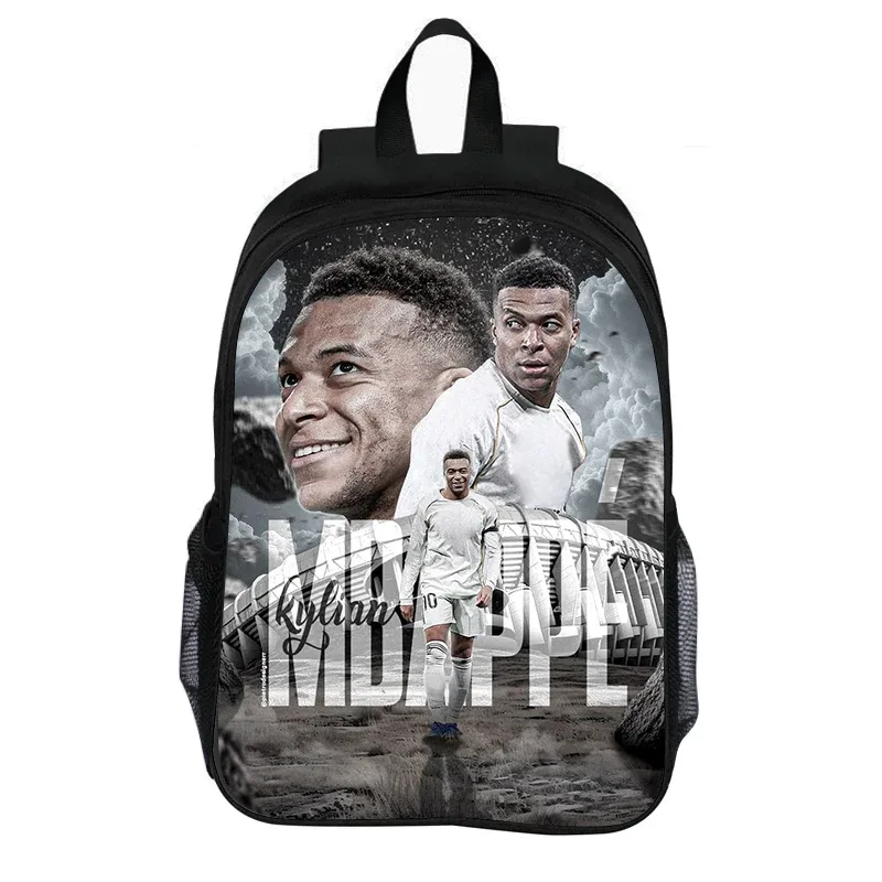 sac à dos de football grande capacité pour enfant, léger, idéal comme cadeau, sac à dos m-mbappé