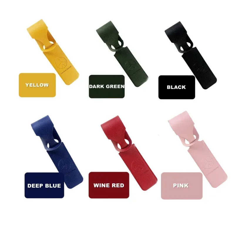 étiquette de bagage en cuir pu, 1 pièce, identifiant de valise à bagages créatif, support d'identification, étiquettes d'embarquement, étiquette portable, accessoires de voyage