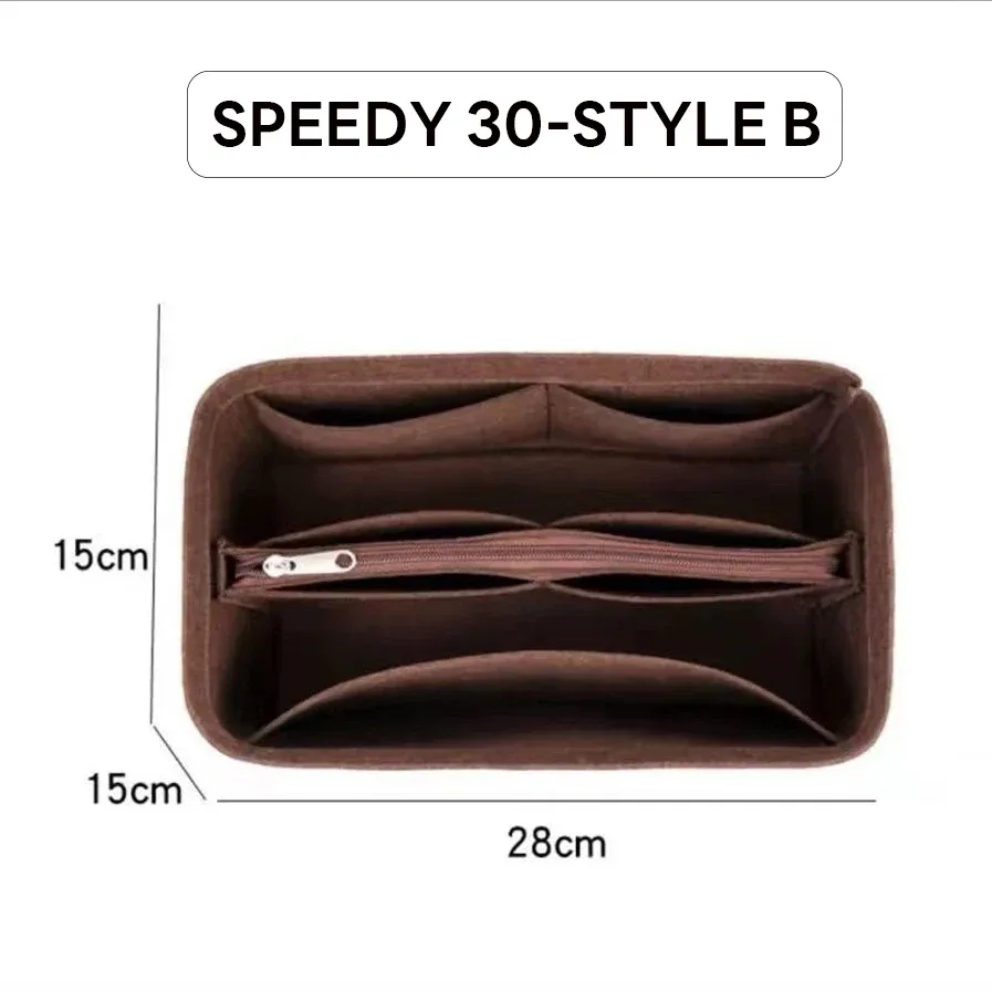 organisateur d'insertion de sac à main en feutre détachable pour sac à main de luxe speedy 25 30 35 sac de maquillage shaper liner pochette intérieure de voyage