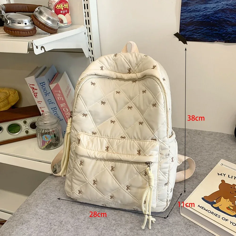 nouveau grand sac à dos scolaire léger pour enfants avec nœud, sac d'école pour étudiants, sac pour ordinateur portable, fournitures d'apprentissage