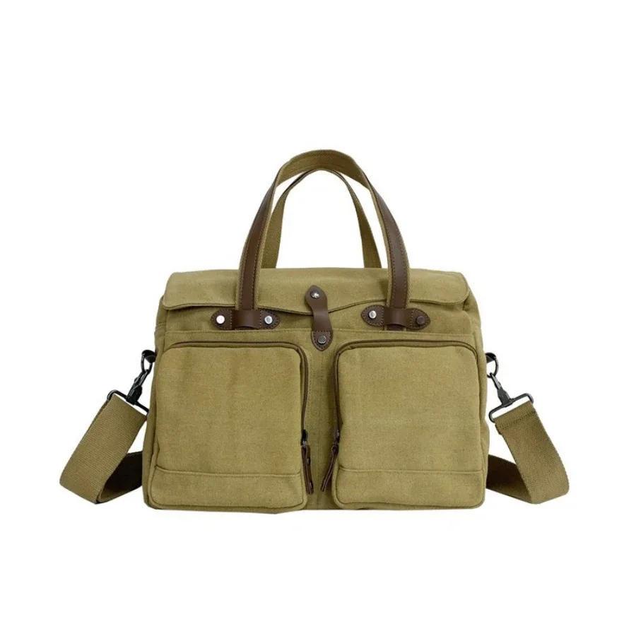 porte-documents de grande capacité pour hommes, sacs de voyage en toile, sacs à bandoulière de week-end, fourre-tout multifonctionnel avec longue sangle