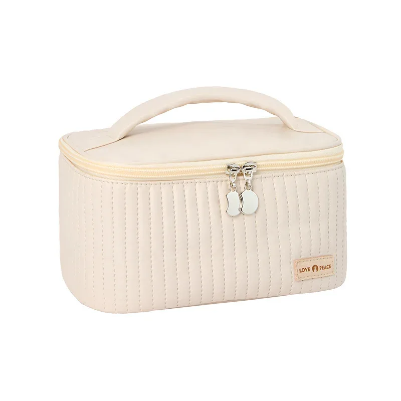 sac de maquillage de gâteau en cuir pu, style de luxe, sac de rangement étanche de grande capacité, organisateur de cosmétiques portatif, nouvelle collection