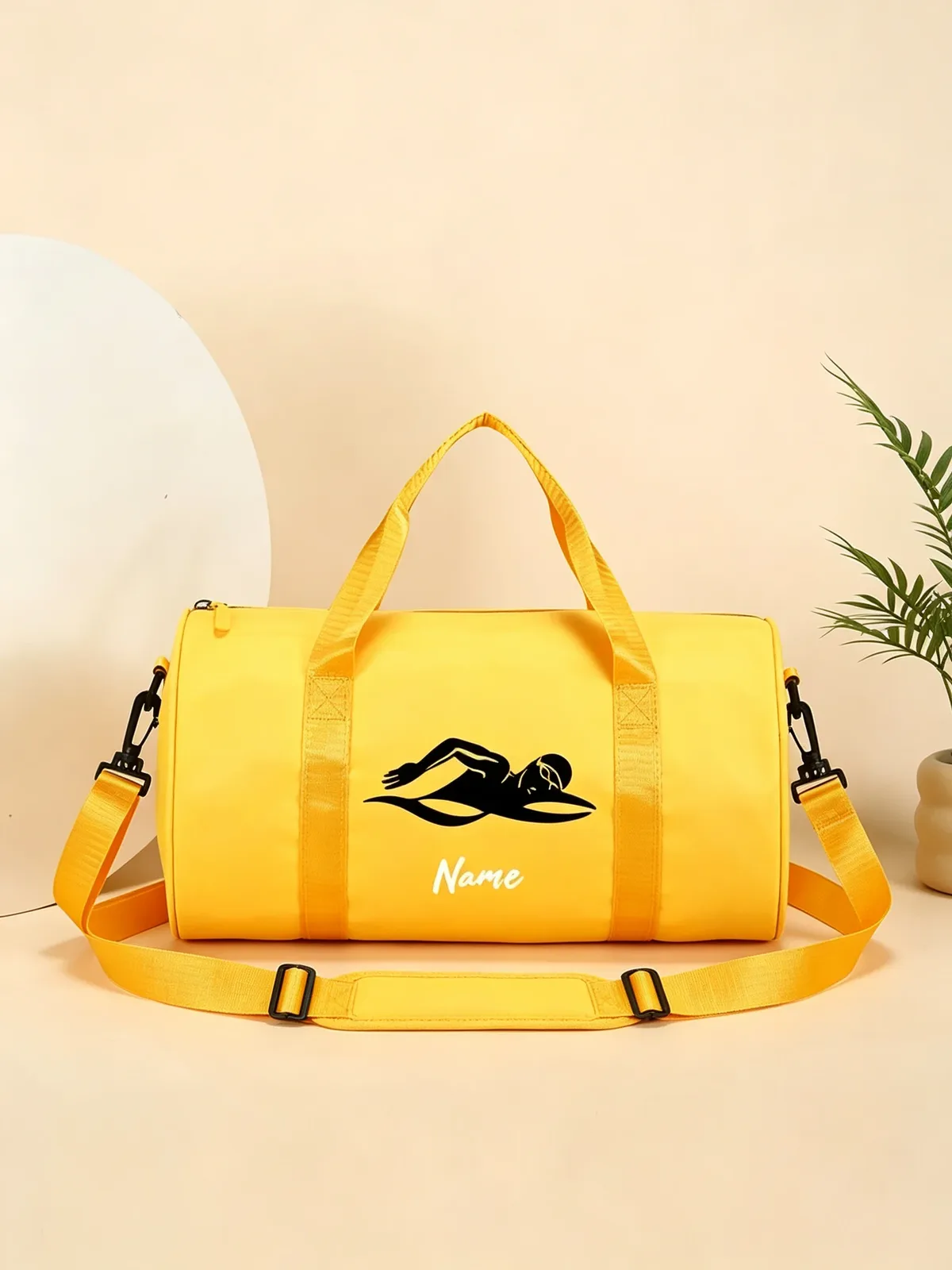 sac à main personnalisé avec nom, nouveau sac à main de voyage tendance et dynamique avec imprimé de natation, sac de rangement pour les passionnés de sport