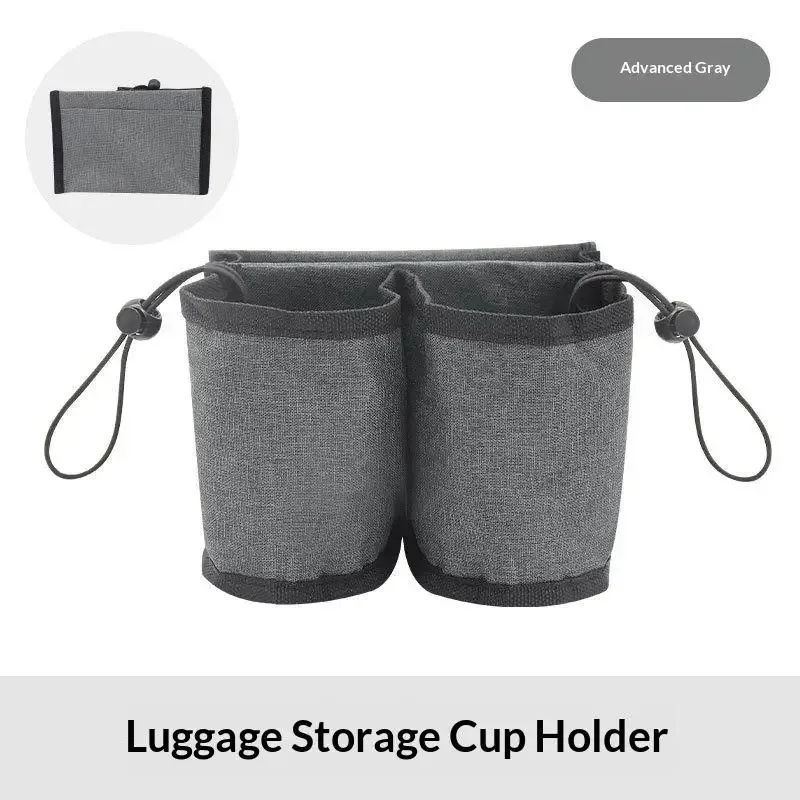 1 pièce support de voyage pour tasses et boissons, durable, mains libres, compatible avec toutes les poignées de valise, pour lait, thé, café
