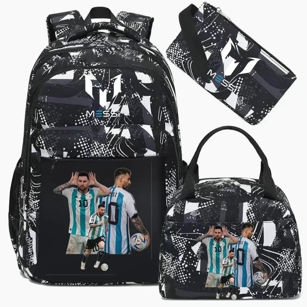 sac à dos imprimé messi, sac à dos de sport, de football, décontracté, pour femmes et hommes, sacs d'école harajuku, sacs d'école pour femmes et hommes, mochilas de voyage