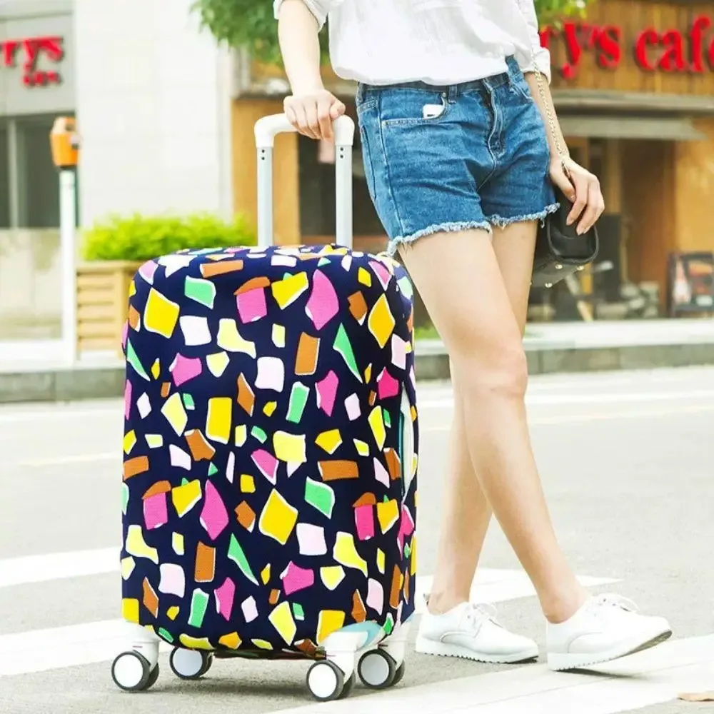 housse de protection pour bagages, imprimé multicolore, pour botte de bagage de 18 à 28 pouces, prévention des rayures, accessoire de voyage