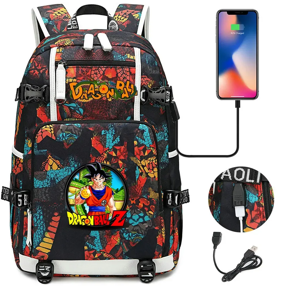 sac à dos camouflage dragon ball - sac d'école grande capacité pour étudiants, sac à dos pour enfants, sac de voyage en plein air pour garçons