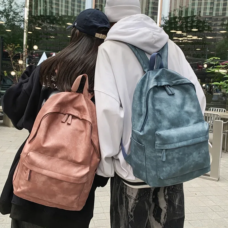 sac à dos femme en cuir pu de haute qualité sac d'école de grande capacité sac à dos pour ordinateur portable unisexe, sac à dos de voyage de mode sac à dos mochila