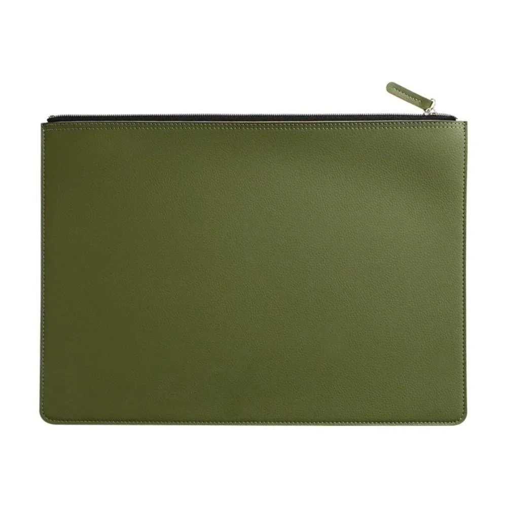 porte-documents a4 en cuir pu tendance, sac à fermeture éclair étanche, mallette professionnelle de haute qualité, grande capacité, sac d'information pour conférence
