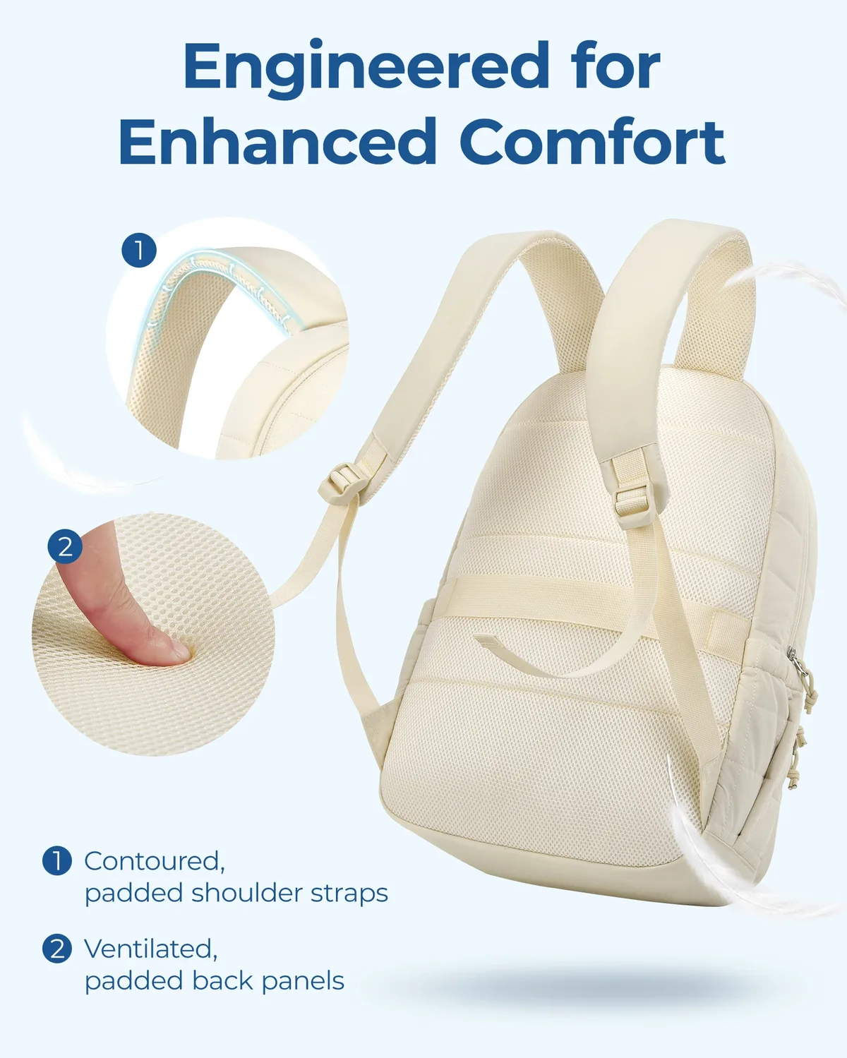 bagsmart sac à dos femme grande capacité sac à dos de voyage simple femme sacs école collège sac à dos pour ordinateur portable pour les filles