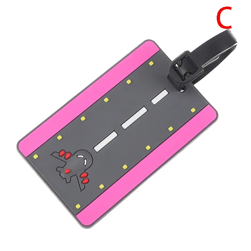 étiquettes de bagage en silicone de style dessin animé, étiquette de voyage portable, étiquette de valise, lettre créative, pas votre sac, accessoires de voyage mignons, mode