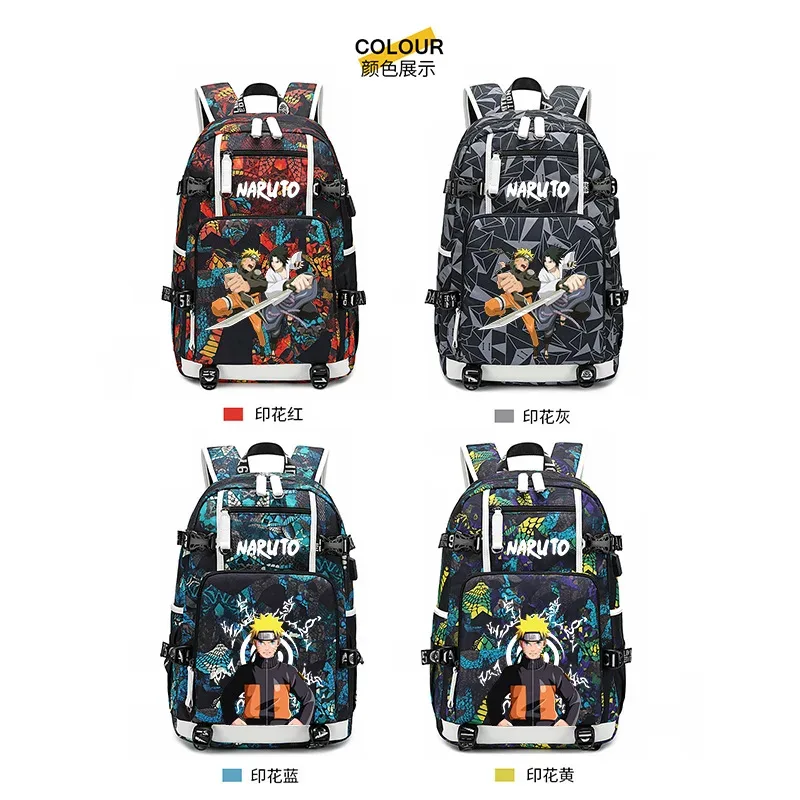 sacs à dos uzumaki naruto uchiha sasuke, sac à dos camouflage, sac à dos de grande capacité, sac de voyage, sacs d'école décontractés pour adolescents, pour cadeau
