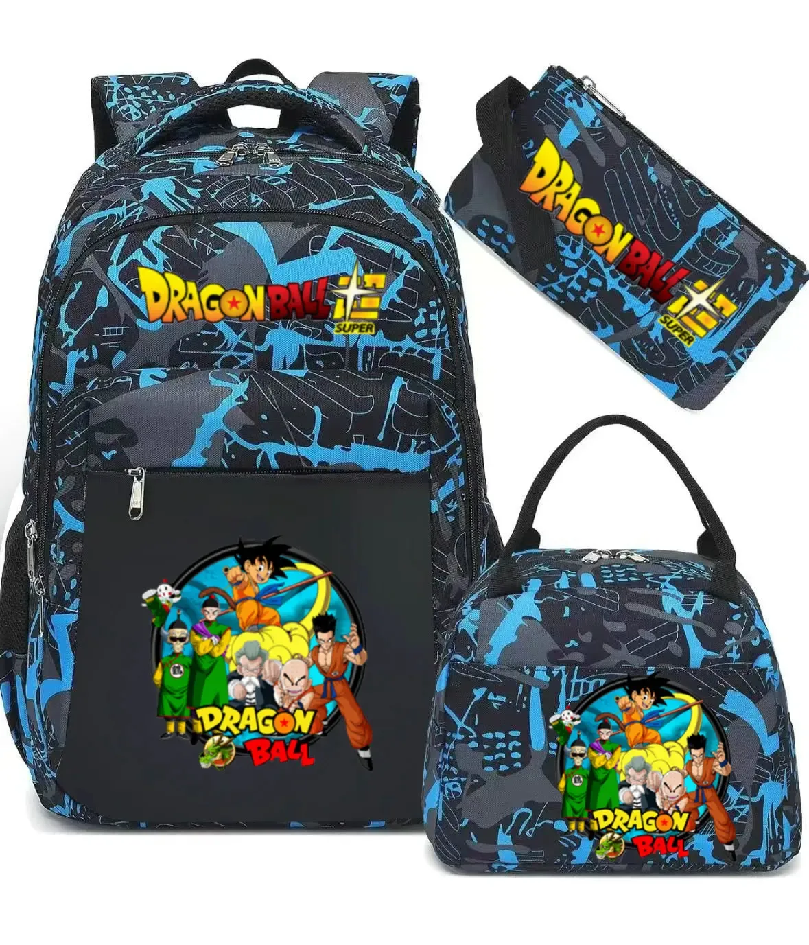 sac à dos dragon ball, sac d'école camouflage, grande capacité, pour lycéens, garçons et filles, mochila de voyage