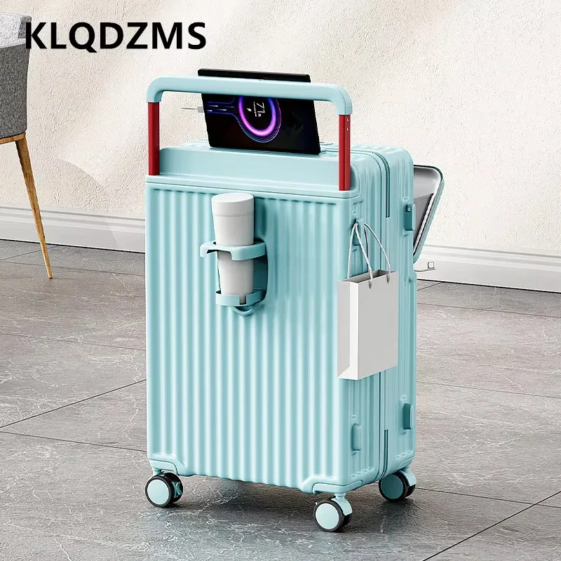 klqdzms valise de cabine multifonctionnelle à ouverture frontale 20/22/24/26 pouces avec compartiment pour ordinateur portable pour femme