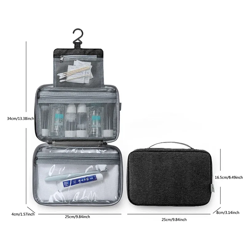 trousse de toilette pliante étanche, sac à main de voyage, grande trousse de toilette, trousse de maquillage, trousse de rangement pour rasoir, fournitures automobiles