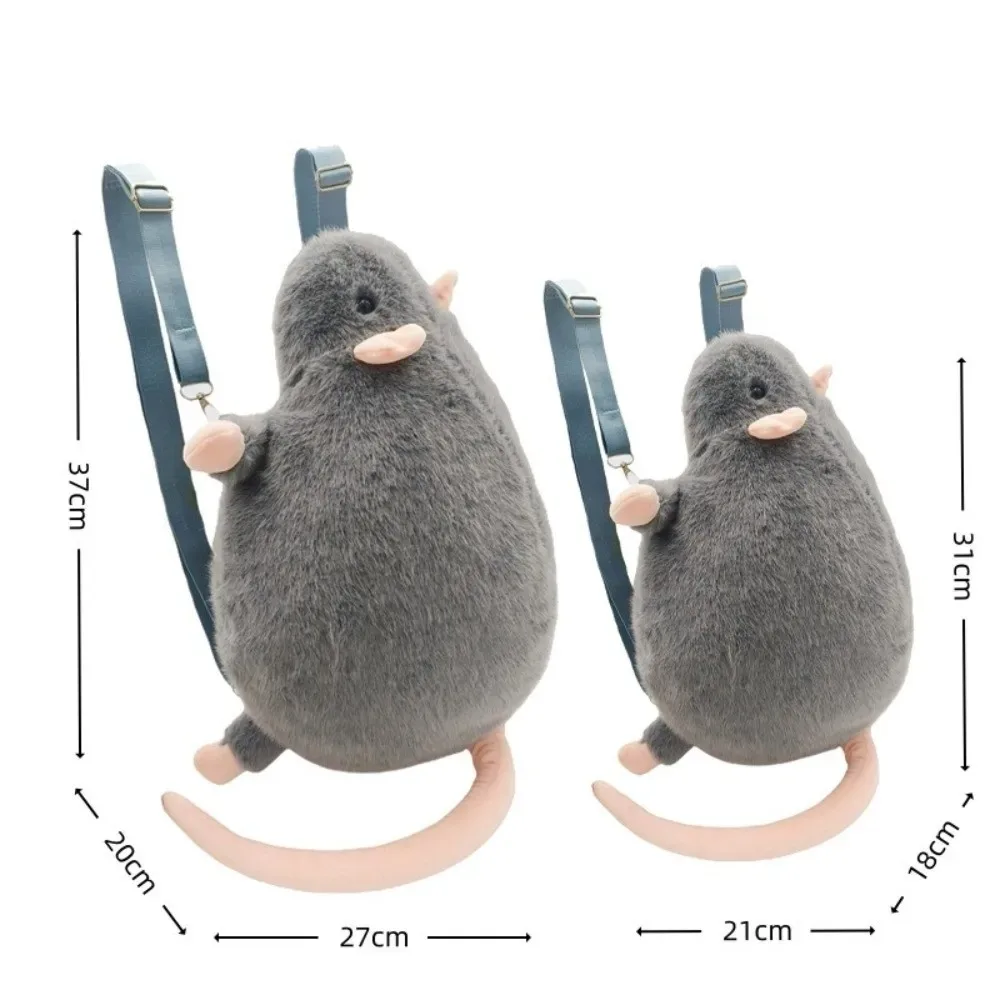 nouveau dessin animé fleur branche rat sac à dos fleur branche rat mignon réaliste souris sac à dos doux figure animale