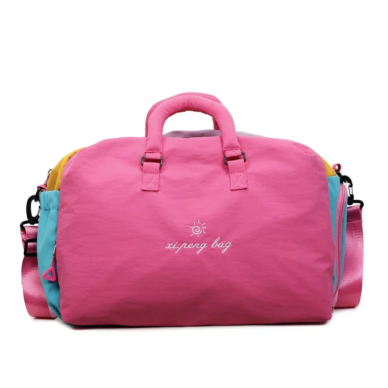 sac de voyage multi-couleurs tendance coréenne pour femmes, sac de rangement léger pour la natation en plein air, la gym, le fitness et les étudiants