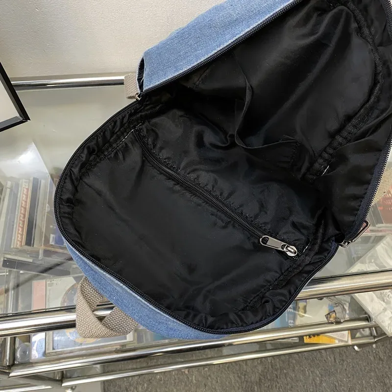 sac à dos en denim pour femmes, sac de voyage décontracté, sacs d'école pour étudiantes, sacs d'école pour adolescentes, sac à dos cowboy bleu mochila