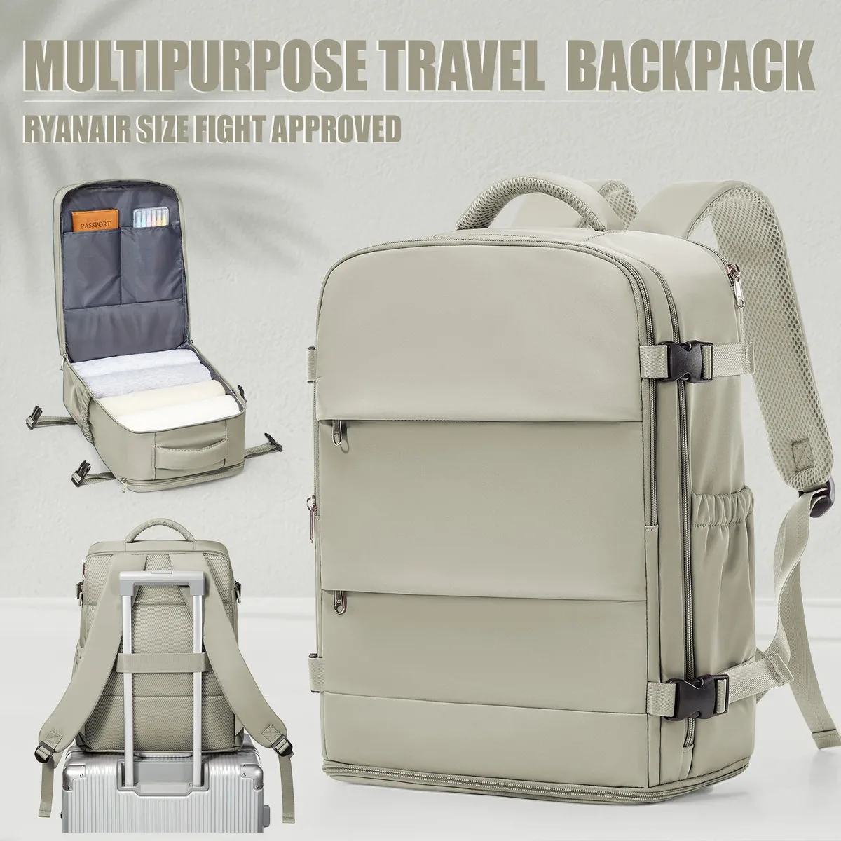 sac à dos de voyage pour femmes et hommes, sac à dos ryanair 40x30x20 pour cabine d'avion, bagage easyjet 45x36x20, sac à dos pour ordinateur portable professionnel