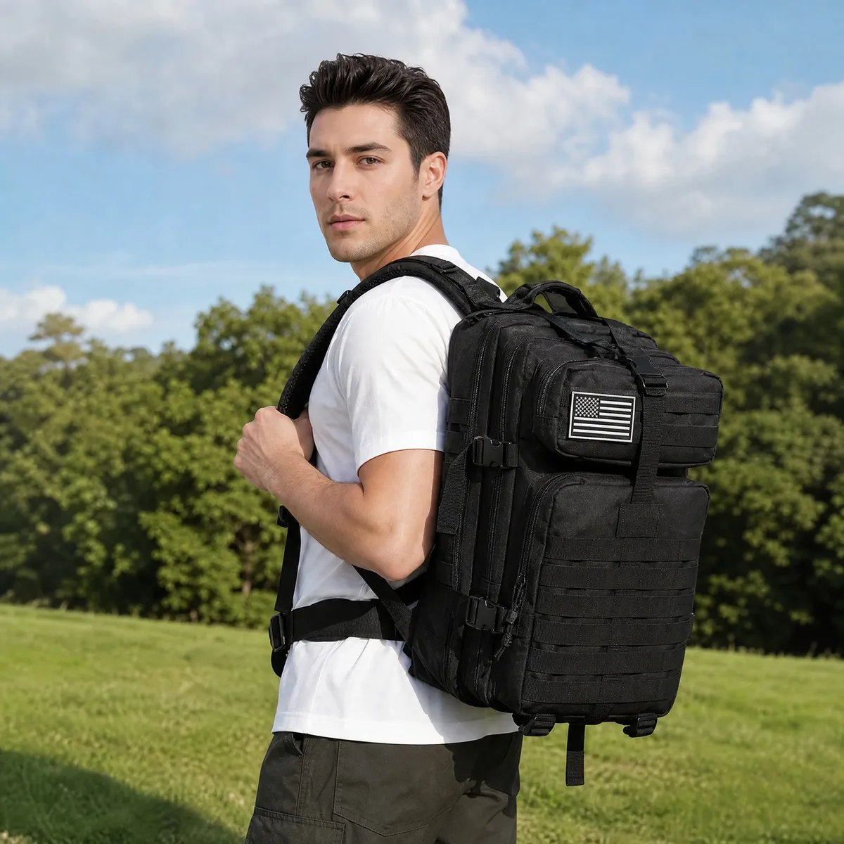 sac à dos tactique classique pour homme, grande capacité, camouflage, pour voyages, randonnée et activités de plein air