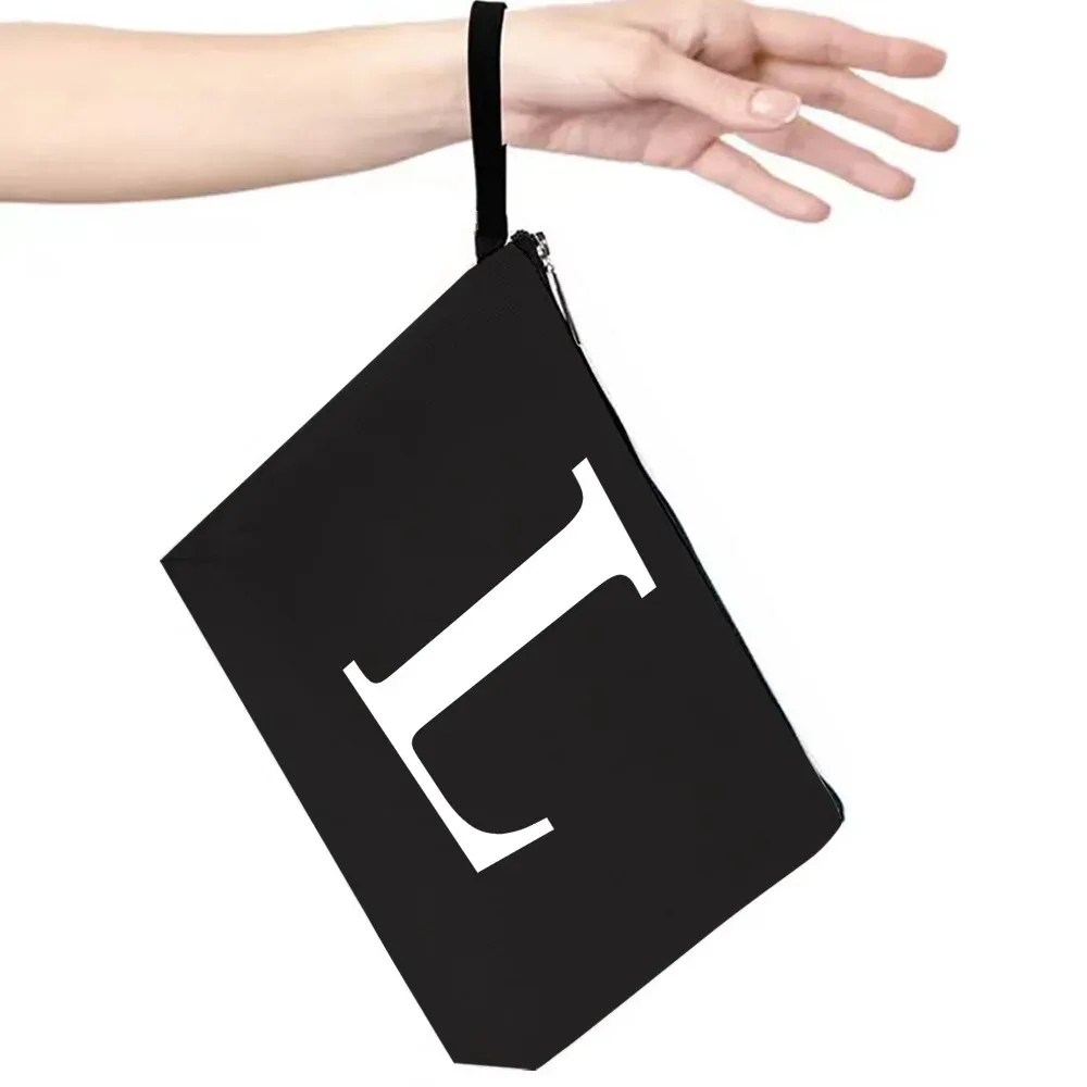 sac à cosmétiques à motifs de lettres, trousse de maquillage, organisateur d'articles de toilette, pochette de rangement de lavage, étui de maquillage pour cadeaux de mariage