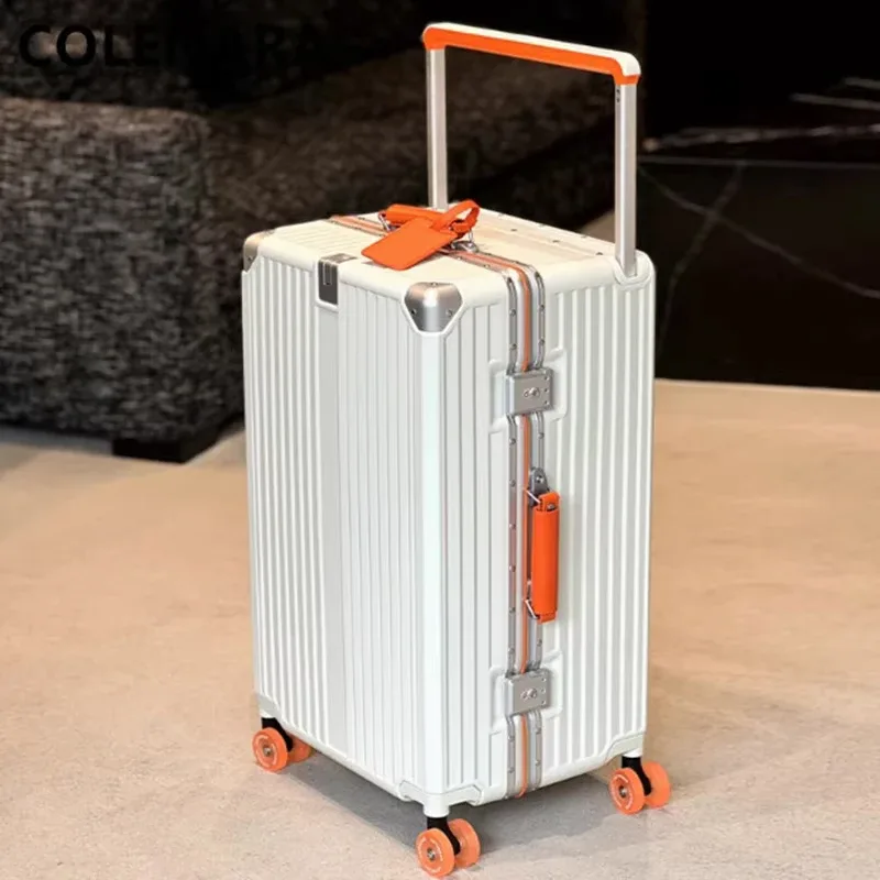 colenara bagages sac de voyage 20 "24" 26 "28" 30 pouces grande capacité boîtier de chariot abs + pc boîte d'embarquement valise à cadre en aluminium