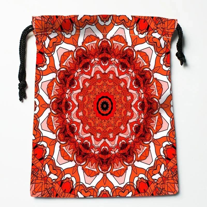 sacs à main à motif de mandala personnalisé, sacoches cadeaux imprimés, poudres de voyage, rangement de vêtements, trousse de maquillage, 18x22cm