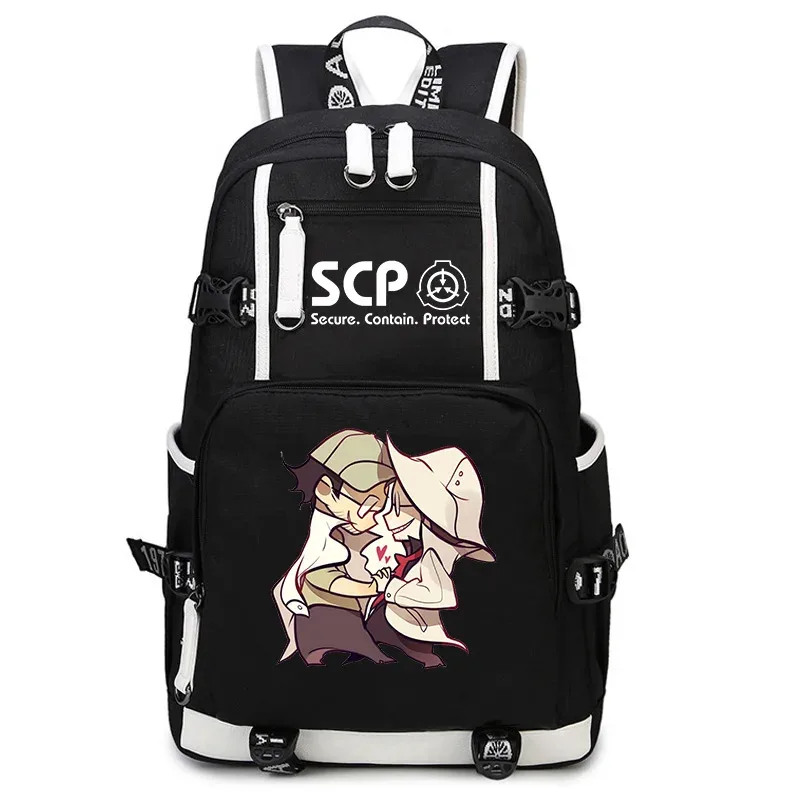 scp-sac à dos avec usb pour étudiants, cartable de voyage