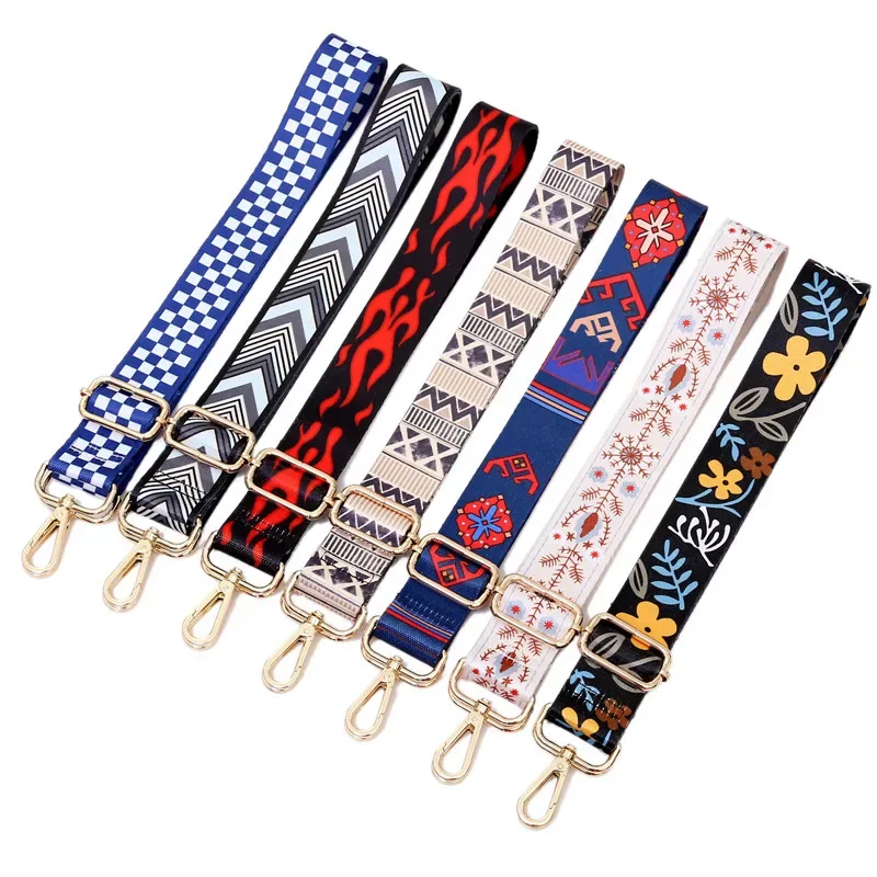 Sangle de sac DIY O Bag pour femmes, accroche de sac à bandoulière, ceinture colorée, accessoires de sac, sangle de sac à main réglable arc-en-ciel, chaîne décorative