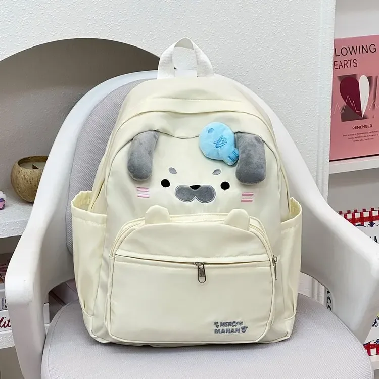 sac à dos mignon, motif chien de dessin animé, léger, grande capacité, durable, pour les élèves des écoles primaires, secondaires et lycées.