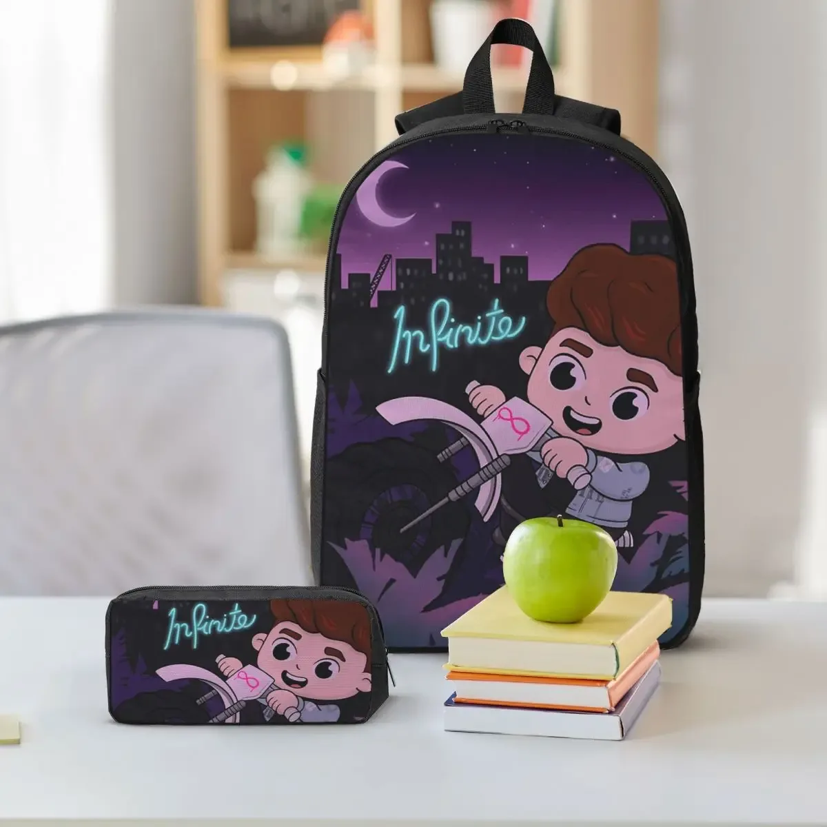 caylus sac à dos étudiant garçons filles bookbag sac d'école ordinateur portable sacs à bandoulière 3ps sac à déjeuner isolé trousse à crayons