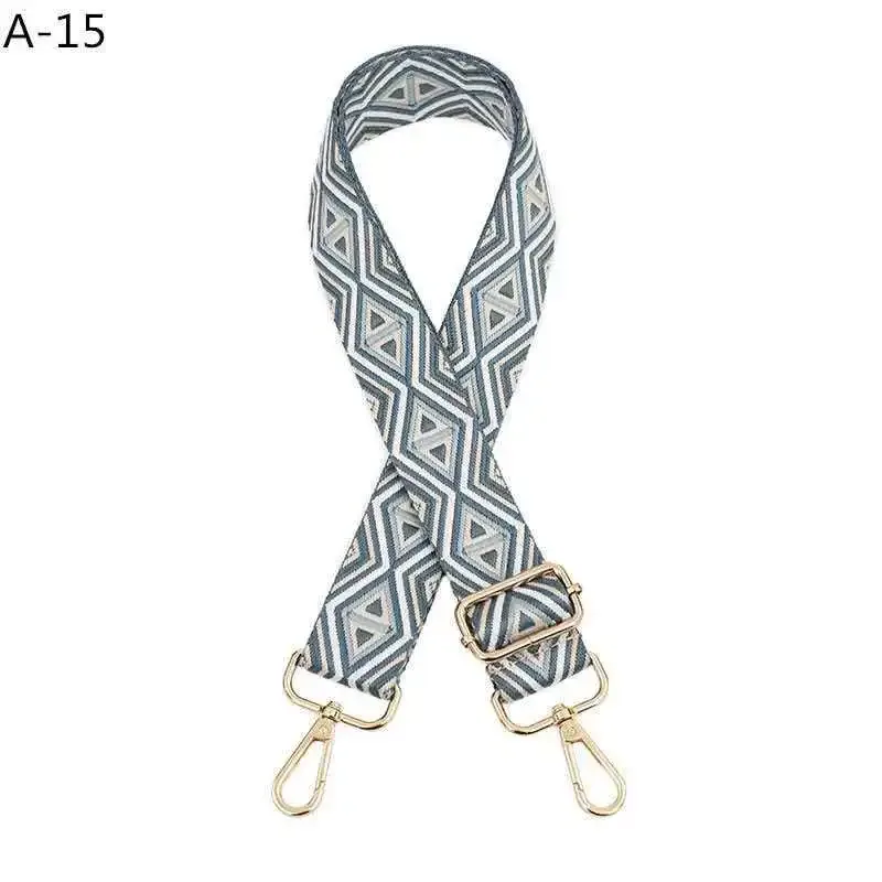 sangle de sac tissée de luxe, large et réglable, pour sac à bandoulière, accessoires de sac à main avec boucle dorée