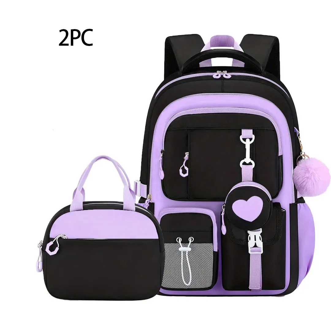 sacs d'école pour enfants pour adolescentes ensemble cartable kawaii école primaire 3 pièces sac à dos de lycée enfants sac à dos de voyage