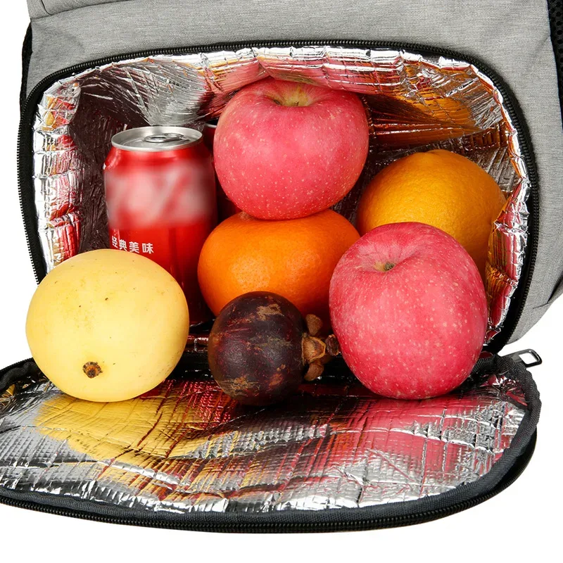 sac à dos de pique-nique d'extérieur, sac isotherme à double bandoulière, sac imperméable de conservation de la chaleur pour la randonnée, sac isotherme, sac d'ordinateur, sac d'affaires