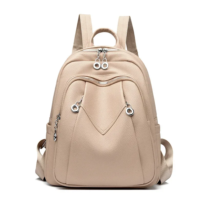 sac à dos en cuir pu pour femmes : sacs à dos souples antivol convertibles - sac à dos de voyage élégant pour femmes