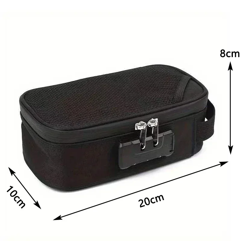 nouveau sac de rangement avec serrure à combinaison, étui de rangement de voyage portable pour hommes/femmes, boîte de maquillage verrouillable, sacs à main de toilette de beauté